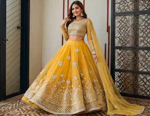 Embroidered Lehenga For Women,Designer Lehenga Choli Charvi Refined Women Lehenga
