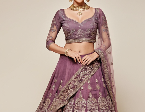 Chikankari Fancy Embroderied Lehenga Choli