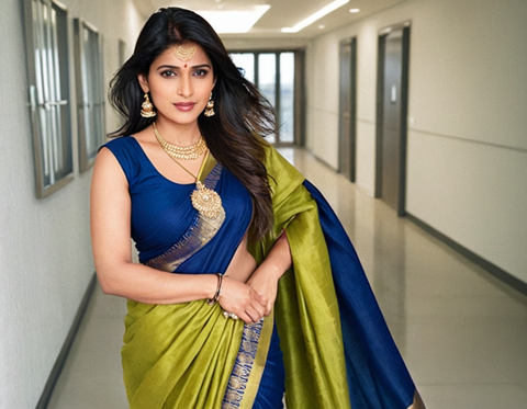 Charvi Petite Sarees cotton silk saree kanjiwaram saree traditional cotton soft silk sari big border hathi wala saree elephant saree