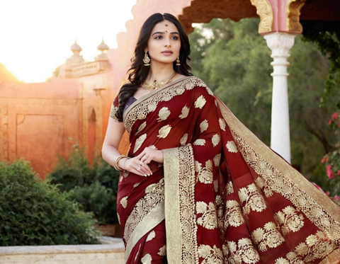 Banarasi Saree Kanjivaram Silk Saree | Banarashi Pattu Sarees | Trendy Sarees for Women & Girls | trendy sarees for farewell | Latest Party Wear Saree | Kanjeevaram Soft Silk Saree New Collection