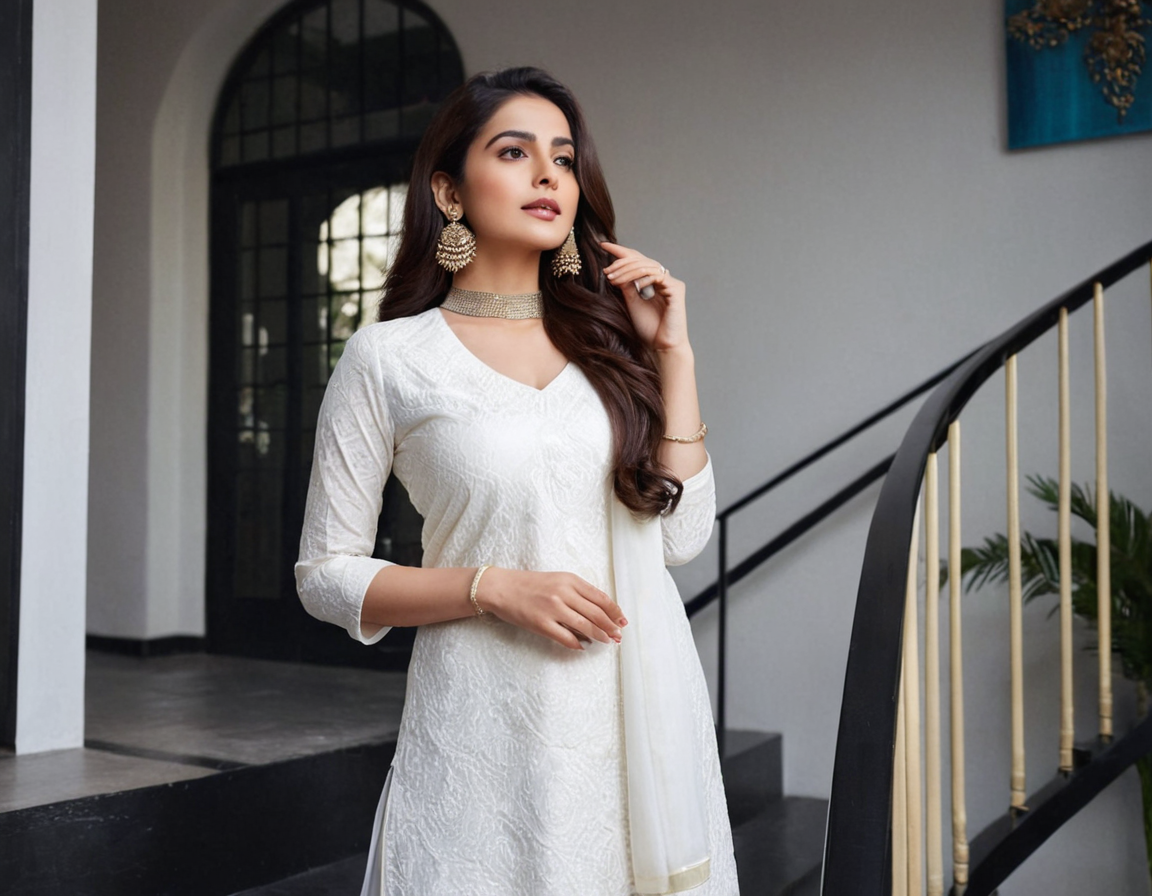 COTTON BLEND STYLISH KURTI AND DUPATTA SET FOR WOMEN AND GIRLS