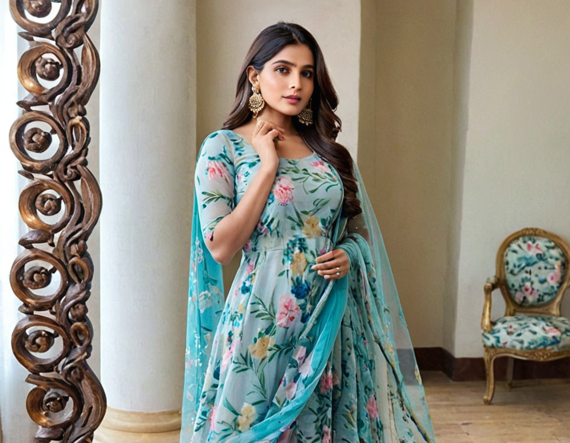 Beautiful Printed Long Kurti With Dupatta