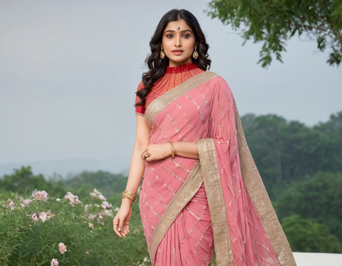 LYCRA FABLUS DESIGNER SAREE