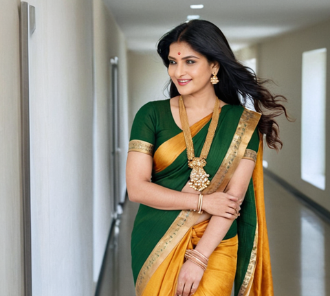 Charvi Petite Sarees cotton silk saree kanjiwaram saree traditional cotton soft silk sari big border hathi wala saree elephant saree