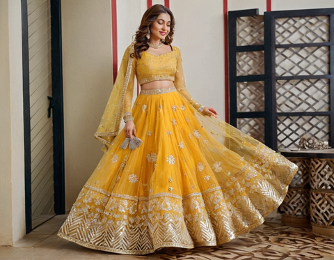 Embroidered Lehenga For Women,Designer Lehenga Choli Charvi Refined Women Lehenga