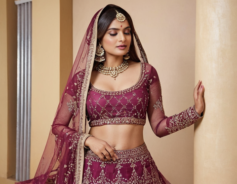 Embroidered Lehenga & Choli Set with Dupatta for girl's and women's