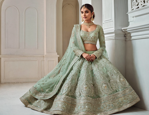 Chikankari Fancy Embroderied Lehenga Choli