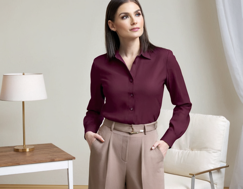 QAVISH Regular shirt BLACK Stylish Design Solid REGULAR Sleeve Collar Da Office Party Wear Under 200 Casual Shirt