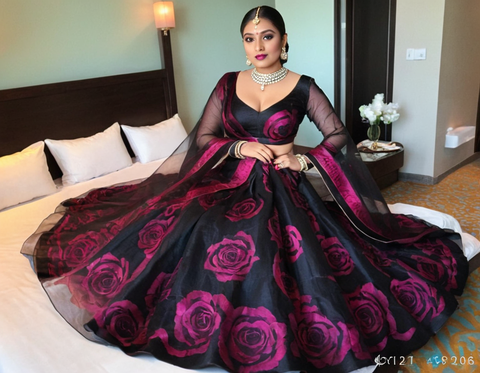 lehenga for women , flower lehenga ,navratri special , women lehenga choli,festival lehenga choli