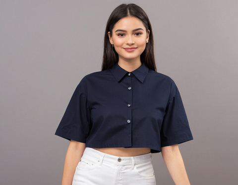 Probasic Women's Solid Cotton Shirts