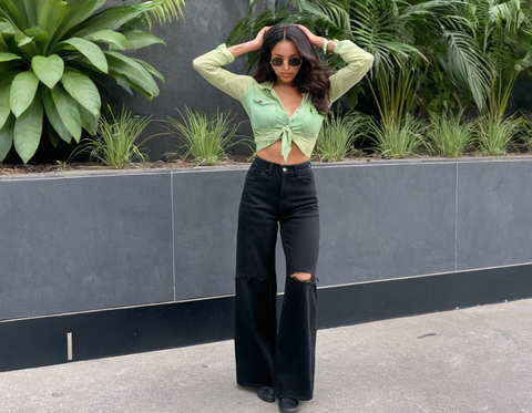 FLAP POCKET DENIM CARGO