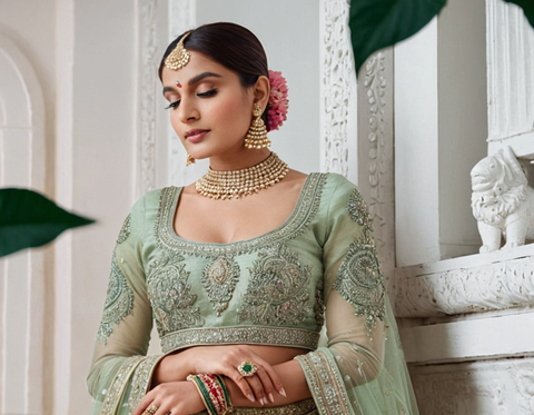 Chikankari Fancy Embroderied Lehenga Choli