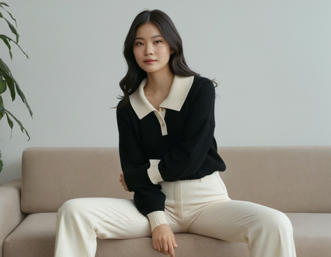 Women Korean Styles top | Summer Wear | Casual Wear | Long Sleeve | polo T-shirt | Styles Design