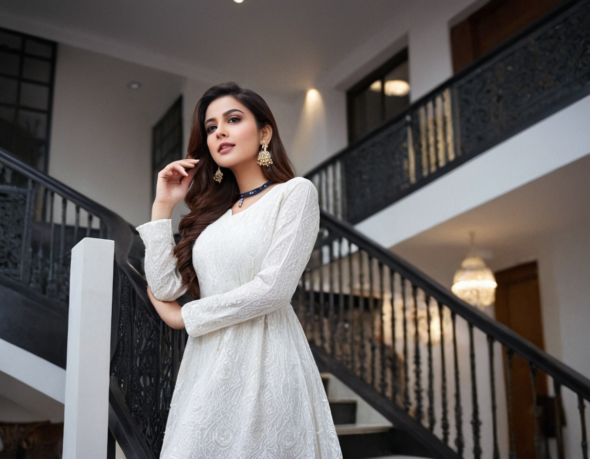 COTTON BLEND STYLISH KURTI AND DUPATTA SET FOR WOMEN AND GIRLS