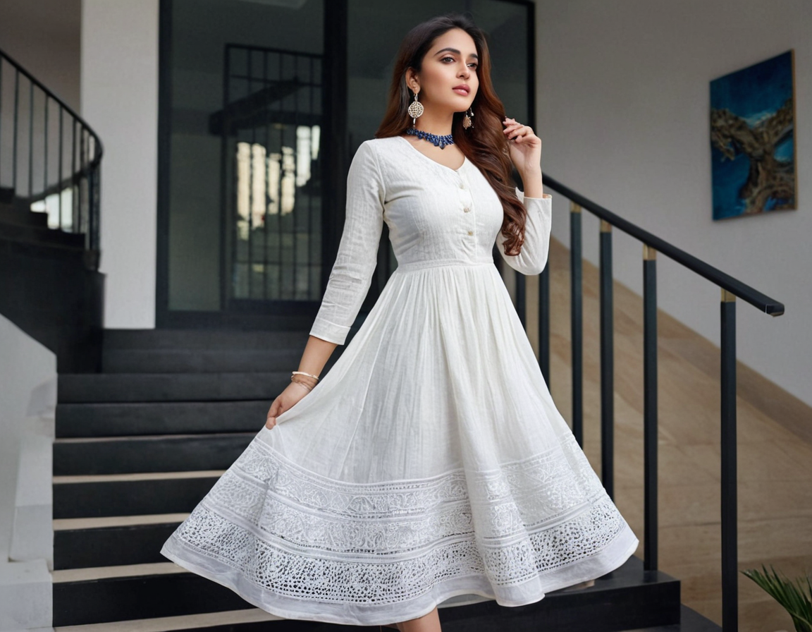 COTTON BLEND STYLISH KURTI AND DUPATTA SET FOR WOMEN AND GIRLS